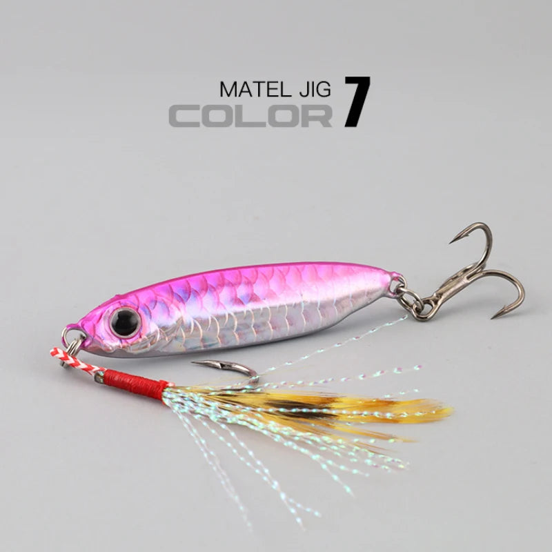 1 Pc Metal Artificial Bait Jig 7g 10g 15g 20g 25g 30g Shore Casting Jigging lure Shore Casting Saltwater Fishing lure Bit