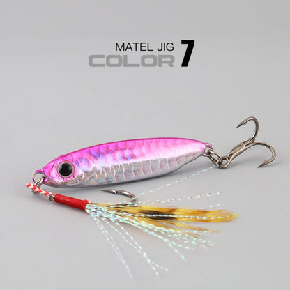 1 Pc Metal Artificial Bait Jig 7g 10g 15g 20g 25g 30g Shore Casting Jigging lure Shore Casting Saltwater Fishing lure Bit