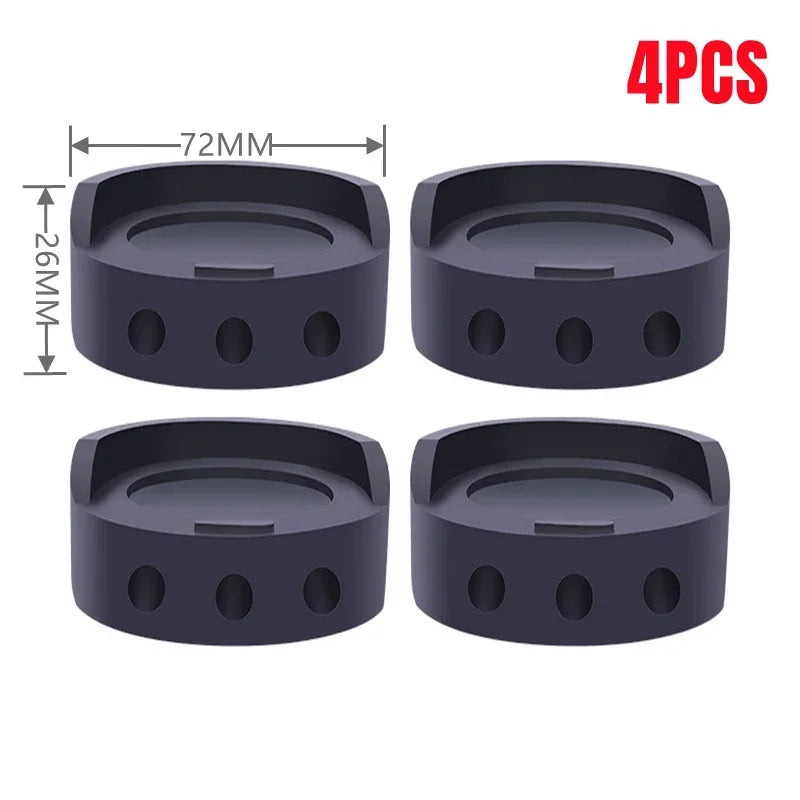 4Pcs, Anti Vibration Feet Pads, Rubber Legs, Slipstop, Silent Skid Raiser Mat for Washing Machine, Support Dampers, Stand Accessories