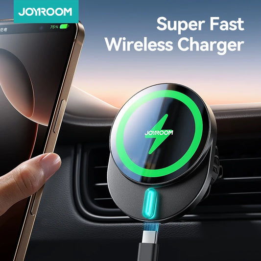 15W Magnetic Phone Holder Mount Charger, Fast Wireless Car Charger for iPhone 16/15/14/13, Air Vent Car Phone Mount 1/2pcs, JOYROOM
