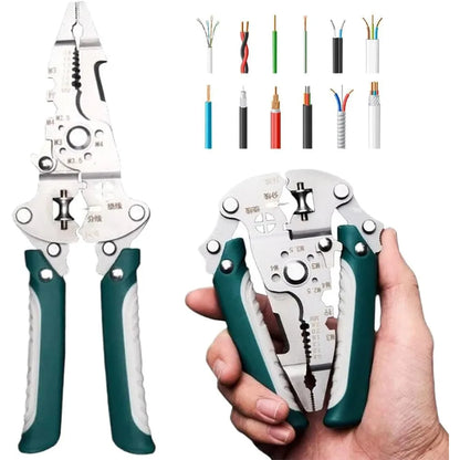 Foldable Wire Stripper Multifunctional Wire Stripper Wire Stripping Pliers Crimper Wire Crimping Tool for Electricians Home DIY