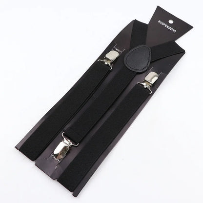 35/25/20mm Wide Men's Suspenders High Elastic Adjustable 4 Strong Clips Heavy Duty X-Back Trousers Braces