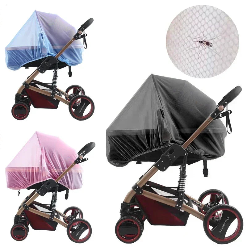 Zipper Type Fly Protection Accessories Children Crib Summer Mesh Carriage Full Cover Mosquito Net Baby Stroller Trolley Netting