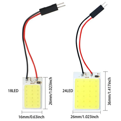 4Pcs, Car Interior Accessories, 18/24/48 SMD T10 4W 12V COB, Car Interior Panel LED Lights Lamp Bulb, Car Dome Light Car Panel