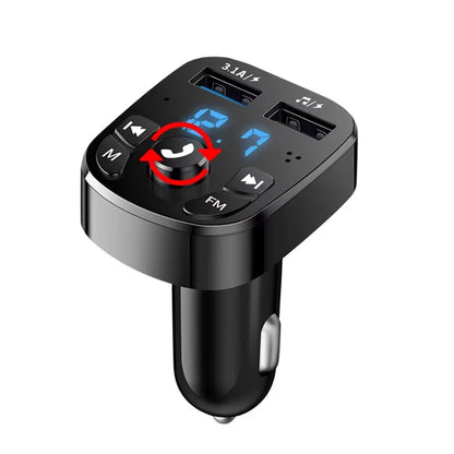 Bluetooth 5.0 Fm Transmitter Car Wireless Fm Radio Modulator Car Kit Dual USB Car Charger Adapters FM Transmitter Receiver