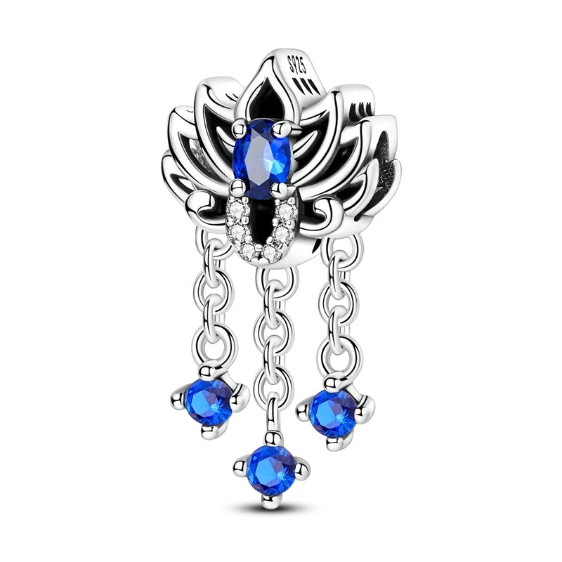 PAMELA 925 Sterling Silver Sea Turtle Starfish Blue Charm Dolphin Octopus Shell Bead For Original Charms Bracelets Ocean Jewelry