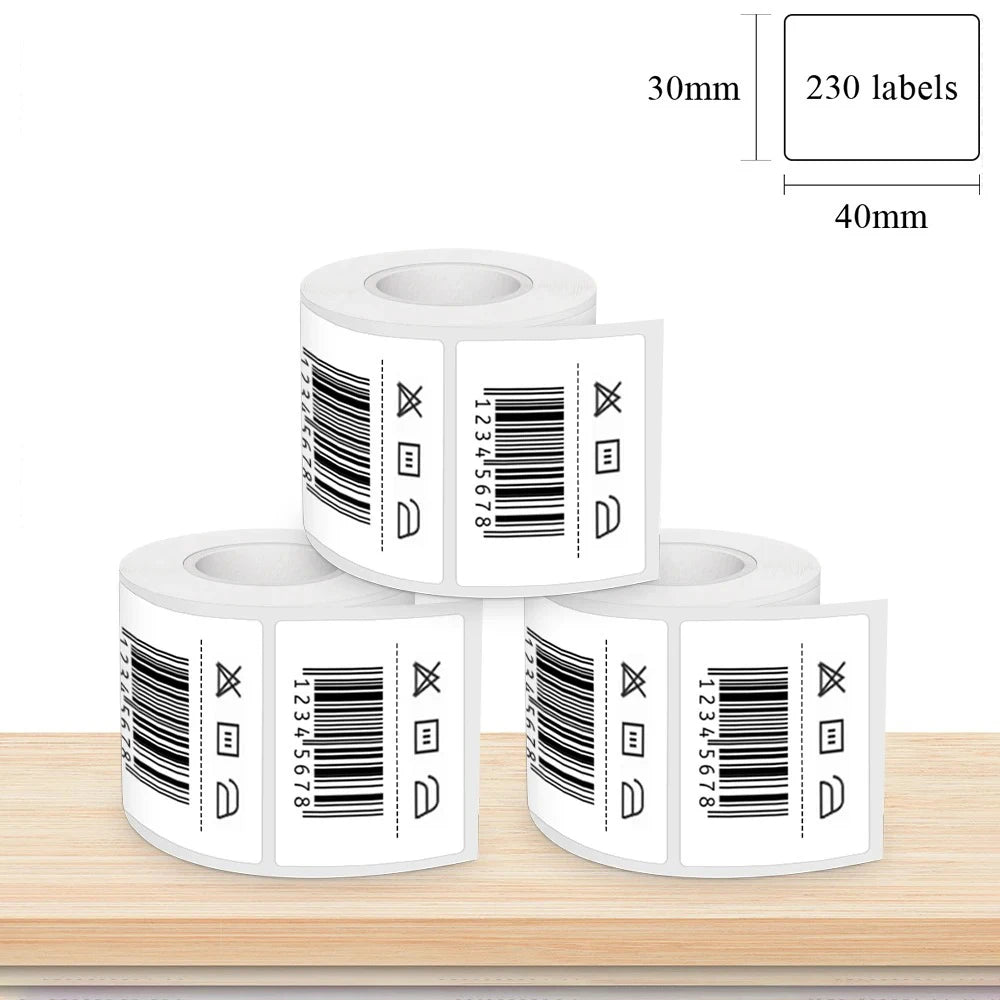 Marklife X2 Thermal Label Sticker Paper Printable White 40-50mm Width Clothing Tag Commodity Price Food Self-Adhesive Tape