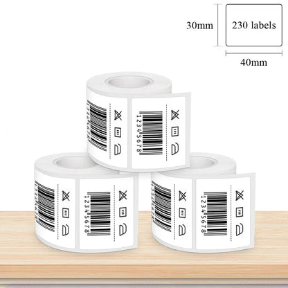 Marklife X2 Thermal Label Sticker Paper Printable White 40-50mm Width Clothing Tag Commodity Price Food Self-Adhesive Tape