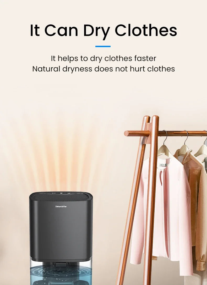 1000ML Portable Air Dehumidifier For Home Mute Moisture Absorbers Machine Air Dryer For Bedroom Office Kitchen Deodorizer Dryer