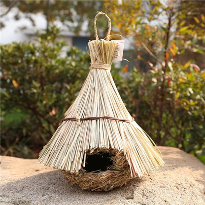 17 Styles Birds Nest Bird Cage Natural Grass Egg Cage Bird House Outdoor Decorative Woven Hanging Parrot Nest Houses Pet Bedroom