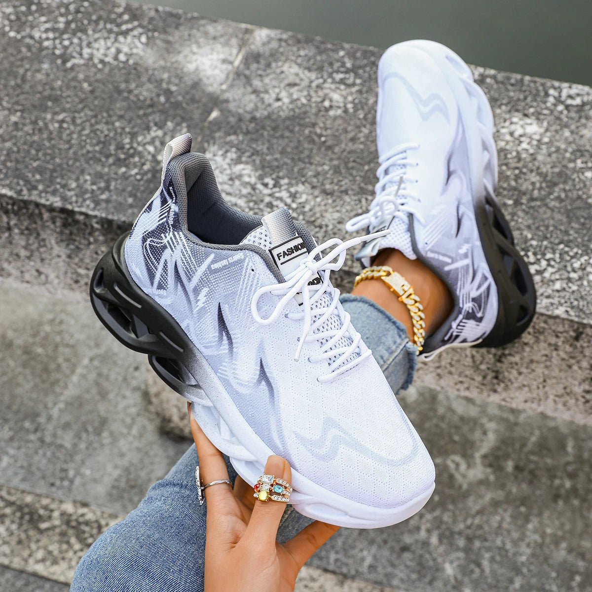 Women Casual Sports Shoes, Breathable Lightweight Sneakers, Anti-slip Flats, Outdoor Running Walking Shoes, Female Vulcanized Shoes