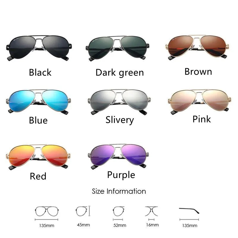 Kids Polarized Sunglasses Small Face Boy Girls Pilot Glasses