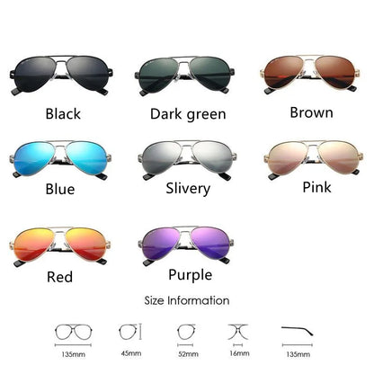Kids Polarized Sunglasses Small Face Boy Girls Pilot Glasses