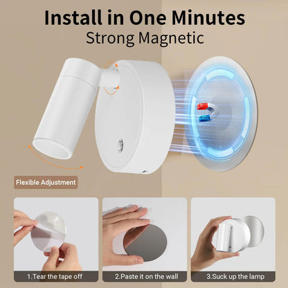 Battery Operated Spotlights, Indoor LED Wireless Spotlight, Indoor 13 Color Uplights with Rotatable Light Head, Stick-on Wall Hallway