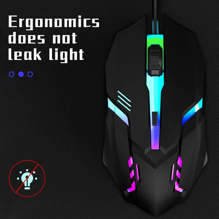 Latest High-Quality Ergonomic Gaming Mouse for Desktop and Laptop Computers, 4-Button USB RGB Backlit Mouse