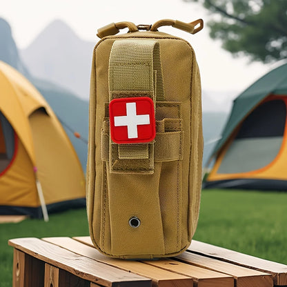 Tactical First Aid Kit Tourniquet Medical Rescue Molle Pouch Survival Gear for Camping Hiking Emergency Preparedness