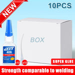 LOOLIFL 406 Instant Glue, Cyanoacrylate, Super Glue, 5 seconds fast drying, for toys crafts shoes paper fast repair,1-3pcs，20ml