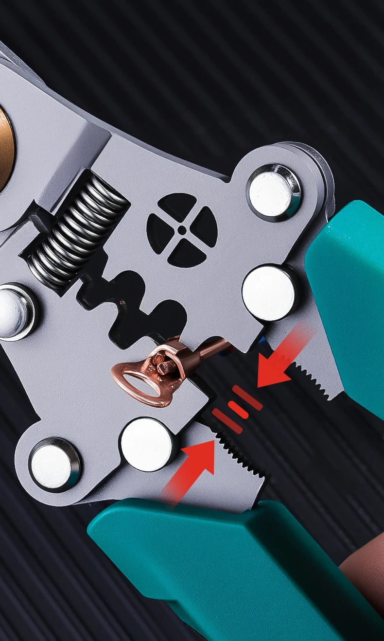 Multifunctional Wire Stripper with Electrical Test Pen, Foldable Cable Cutter, Crimper Tool, Electrical Folding Pliers for Cutting