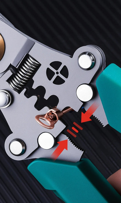 Multifunctional Wire Stripper with Electrical Test Pen, Foldable Cable Cutter, Crimper Tool, Electrical Folding Pliers for Cutting