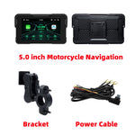 EKIY 5.0 inch Wireless CarPlay Moto Android Auto Portable Digital Motorcycle Dashboard GPS Motorcycle Navigation Display Screen