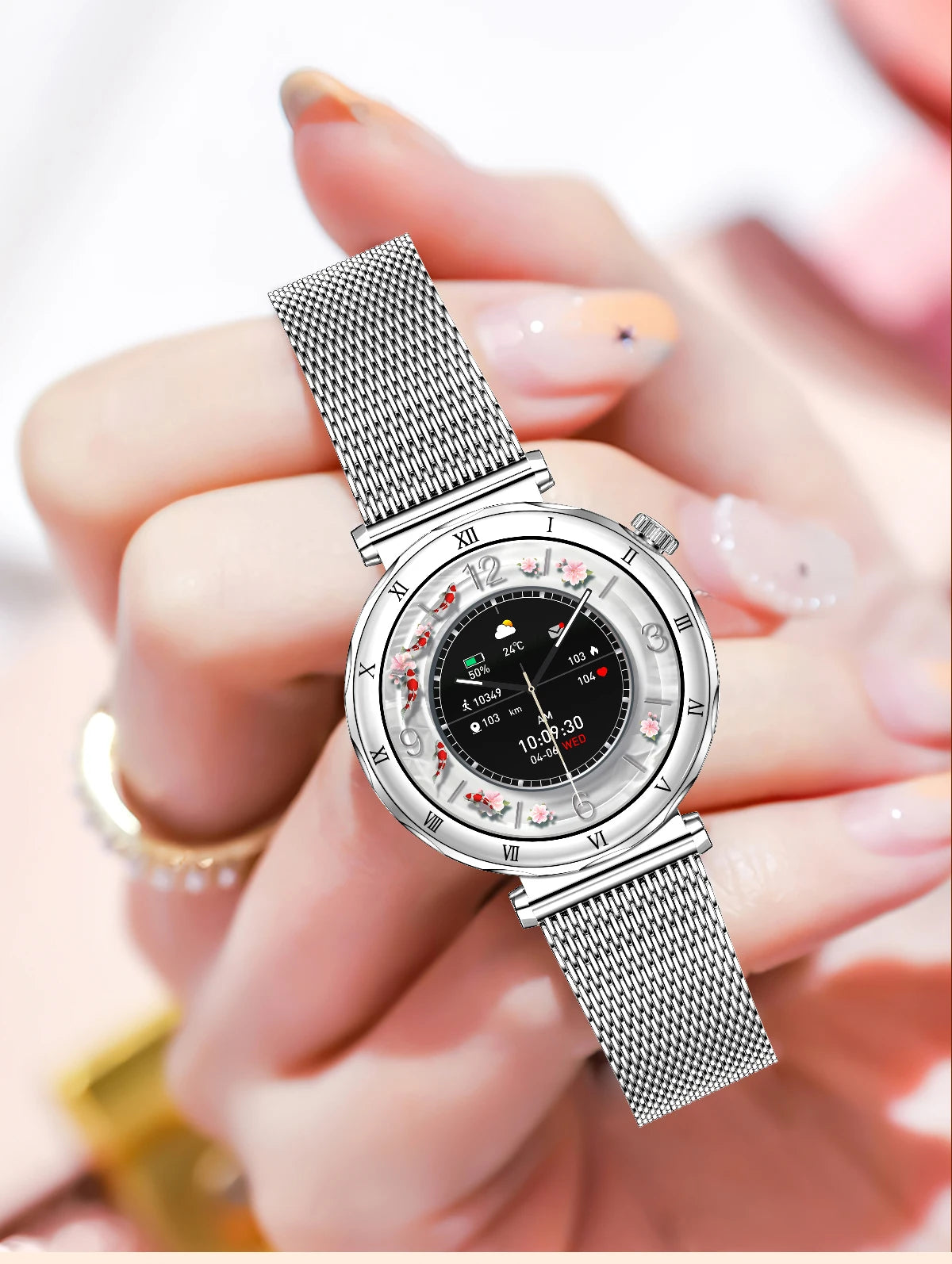 LIGE 1.19"Ultra-Slim AMOLED HD Display Fitness Tracker Smartwatch Bluetooth Call Heart Rate Monitor Waterproof Smart Watch Women