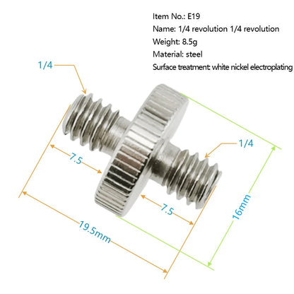 1/4" 3/8" Male Female Thread Screw, Tripod Plate Screw Mount For Camera Flash Tripod Mic, Metal Camera Accessories Mount Adapter