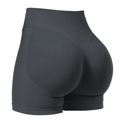 4.5'' Shorts Seamless Low Ribbed Waistband Gym Shorts Scrunch Bum Yoga Shorts Booty High Stretch Running Bike Shorts
