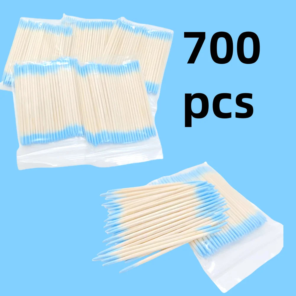 100/300/500/700/900Pcs Double-Tipped Cotton Swabs, for Tattooed Eyebrows, Beauty Makeup Tools for Wiping, Nail Polish Wiping