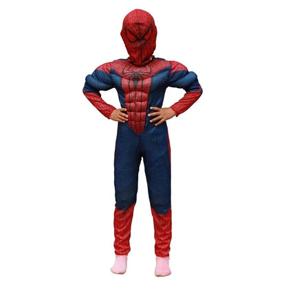 Boys Girls Superhero Costume Movie Characters Cosplay Jumpsuit with Halloween Mask Party Cosplay Outfit for Holiday Dress Up