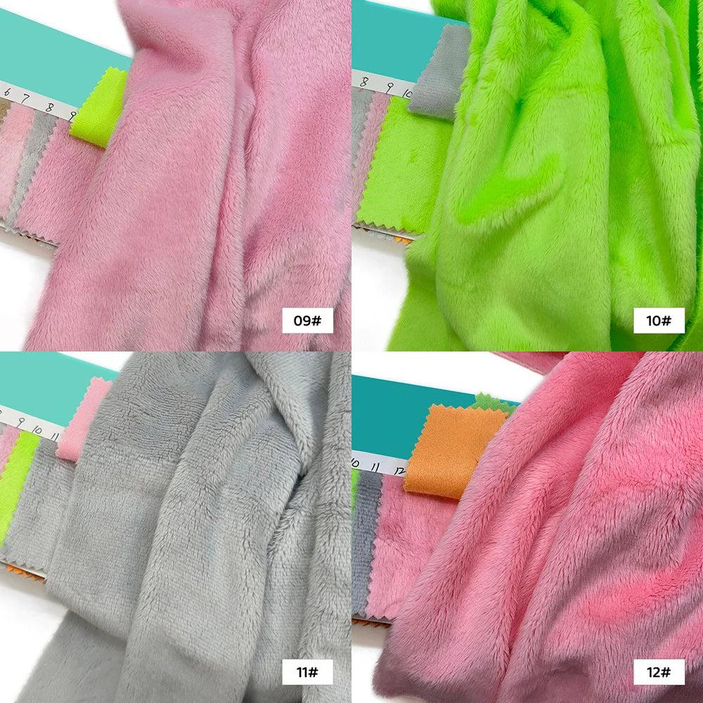 45x50cm 34~66# Plush Fabric For Sewing 5mm Pile Length 100 Polyester Hair Material For Popular Cotton Dolls DIY Handmade Fabric