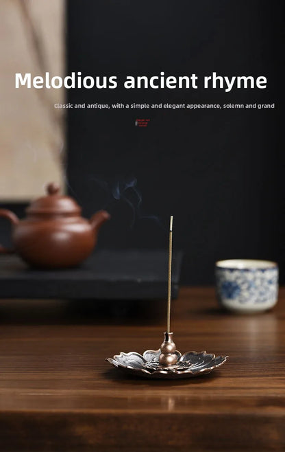 1Pcs Porous Lotus Zen Line Incense Insertion 2-In-1 Incense Holder Sandalwood Burner Lncense Plate Tray Retro Home Decorations