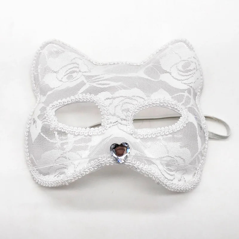 Sexy Lace Mask For Women Masquerade Party Props Halloween Cosplay Costume Accessories Half Face Cover Mask Animals Cat Eye Mask