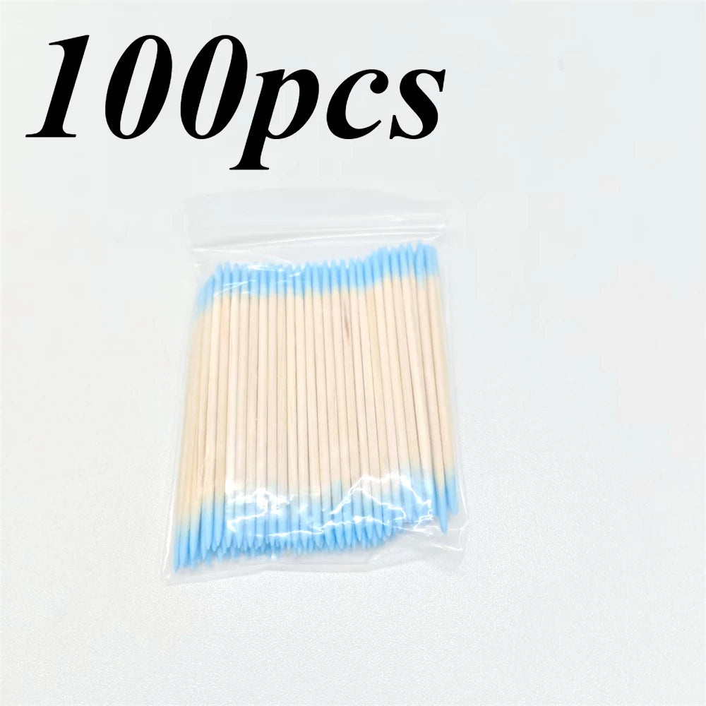 100/300/500/700/900Pcs Double-Tipped Cotton Swabs, for Tattooed Eyebrows, Beauty Makeup Tools for Wiping, Nail Polish Wiping
