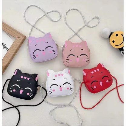 Cartoon Kids Bag, Fashion Cute Cat Crossbody Bag, Coin Wallet Lovely Hand Bags for Boys and Girls, Mini Shoulder Bags