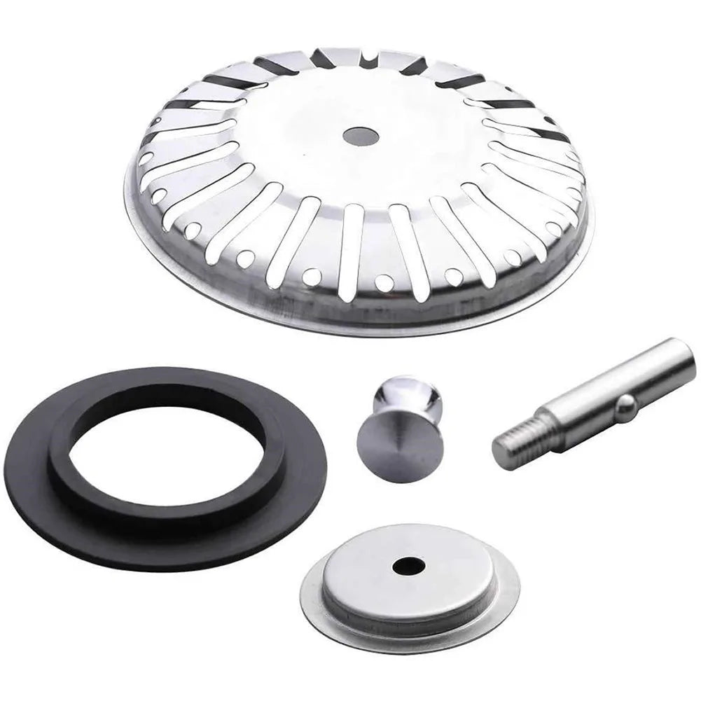 Kitchen 84mm Sink Strainer Replacement Plug Stainless Steel Drain Waste Stopper Sealing Umbrella For Drain Device Cover Plug
