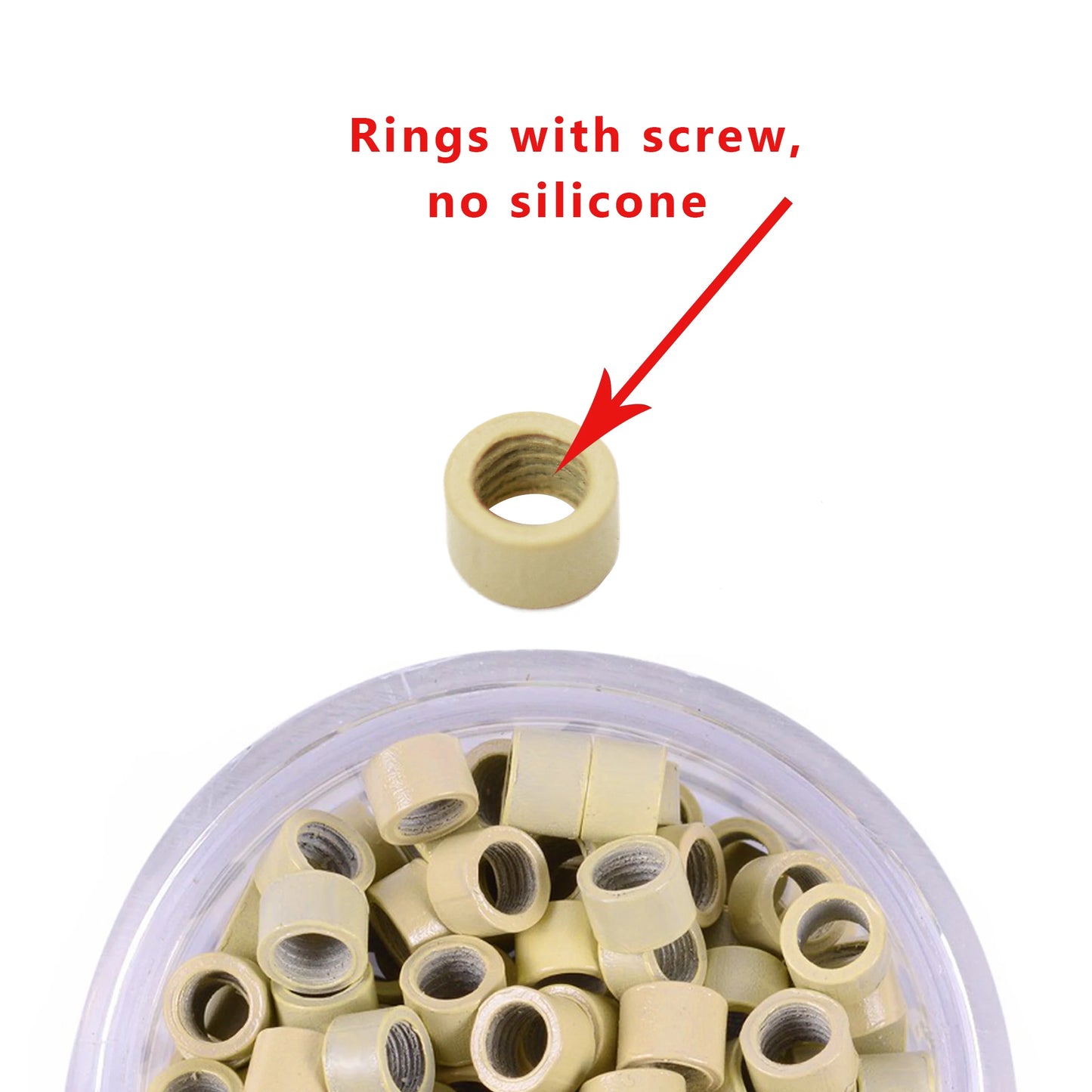1000Pcs 4.0 mm Hair Extension Microringe Micro Links Rings Beads Links With Screws Thread Aluminium 7 Colors Optional
