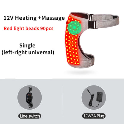 Hip Massager - 3-Gear Red Light Heat & Vibration Relieves Muscle Pain Arthritis Aids Sports Recovery For Fitness Fans Seniors