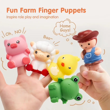 Montessori Train/Surprise Party Gift Set: Toddler Learning Toys, Counting & Sorting Toys, Fine Motor Finger Puppet Games for Kids