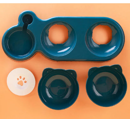 3 in 1 Cat Feeder, Automatic Water Dispenser, Double Bowl, Pet Bowl for Small Dogs Cats, Pet Food Container, Cat Accessories