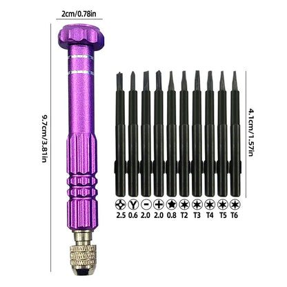 10-in-1 Precision Screwdriver Set for Mobile Phones, Notebooks, and Computers - Perfect for Small Maintenance and Disassembly