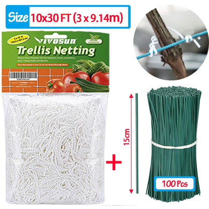 Garden Climbing Net Trellis Netting Heavy-Duty Plant Support Stand for Flowers Vegetable Vine Orchard Gardening Tools