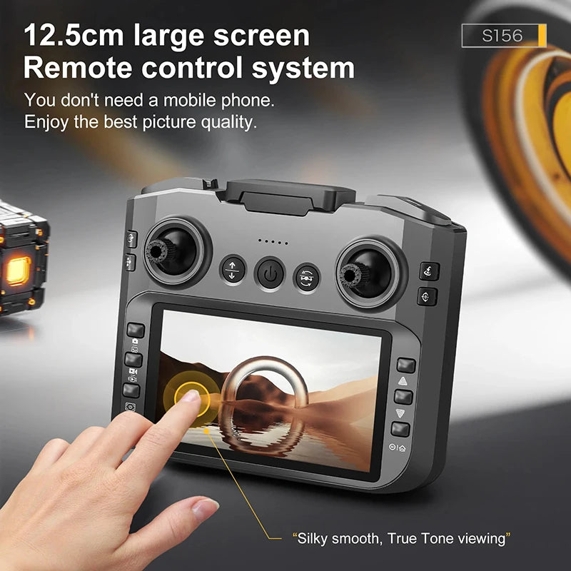 Upgrade S156 Drone 8K HD Dual Camera 3 Battery 5G WiFi FPV Brushless Motors Optical Flow Hover Obstacle Avoidance GPS Four-Axis Drone