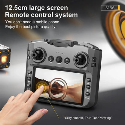 Upgrade S156 Drone 8K HD Dual Camera 3 Battery 5G WiFi FPV Brushless Motors Optical Flow Hover Obstacle Avoidance GPS Four-Axis Drone