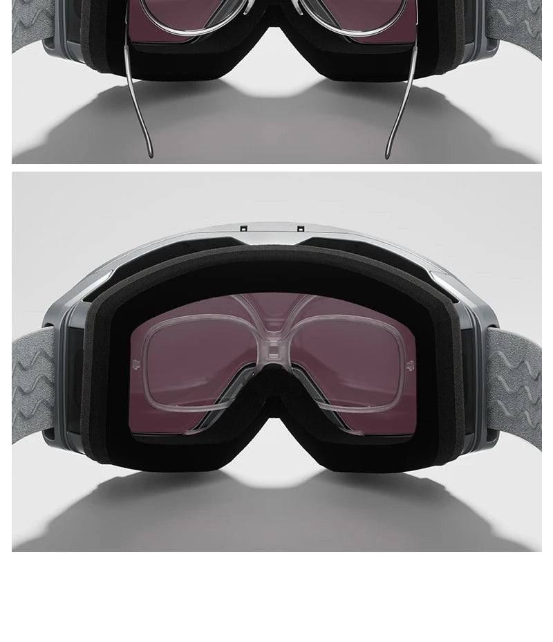 Kapvoe Flip Over Magnetic Snow Goggles Photochromic Ski Men Snowmobile Anti-Fog Snowboard Goggles Women Ski Equipment UV400