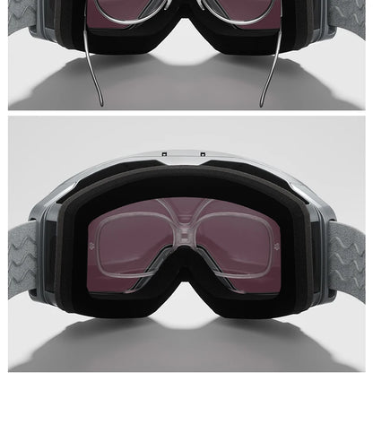 Kapvoe Flip Over Magnetic Snow Goggles Photochromic Ski Men Snowmobile Anti-Fog Snowboard Goggles Women Ski Equipment UV400