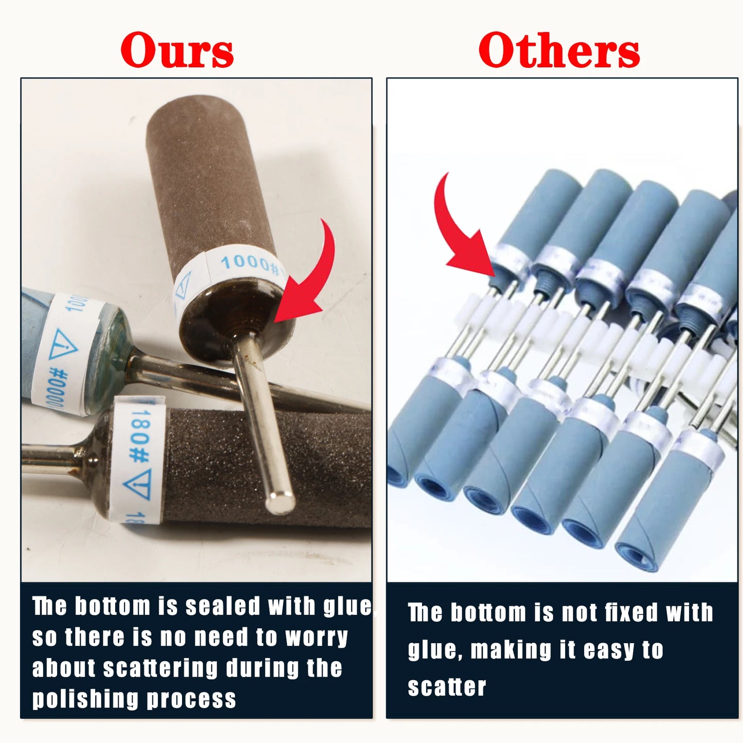 Wet Dry Sandpaper Stick Grinding Head Reusable Polished Buffing Rod Bit For Rotary Tool Accessories Jewelry Wood