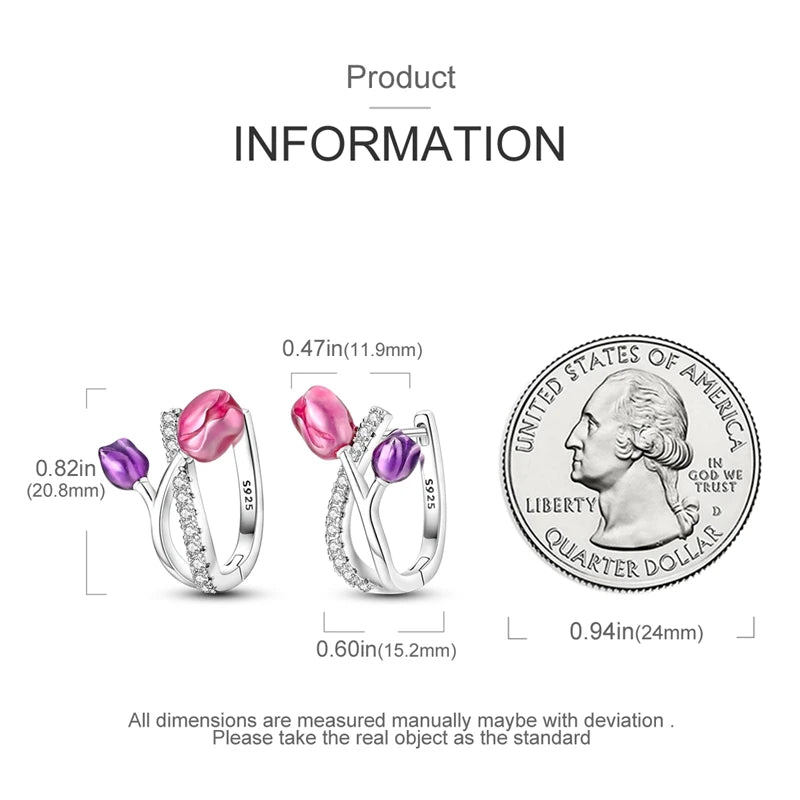 925 Sterling Silver Colored Zirconium Stars Hoop Earrings For Women Jewelry, Anniversary WeddingMaking Jewelry Gift