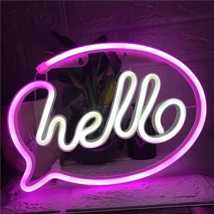 LED Neon Sign with USB/Battery for Bar Bedroom Game Room Wedding Party Wall Decor Christmas Gift Customizable Lighting