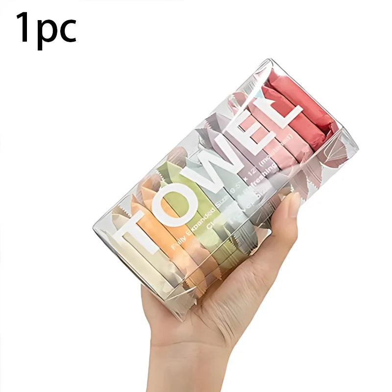 Thoughtful Valentines Gift for Him/Her -Individually Wrapped Compressed Towels, Soft Cotton Facial Towellets for Travel, Hygienic