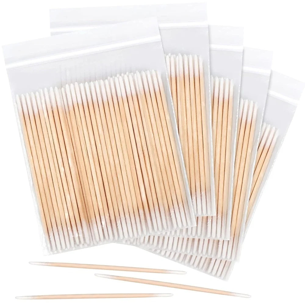 100/300/500/700/900Pcs Double-Tipped Cotton Swabs, for Tattooed Eyebrows, Beauty Makeup Tools for Wiping, Nail Polish Wiping